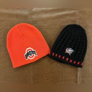 Ohio State & Columbus Blue Jackets Beanie Bundle - Adult One Size